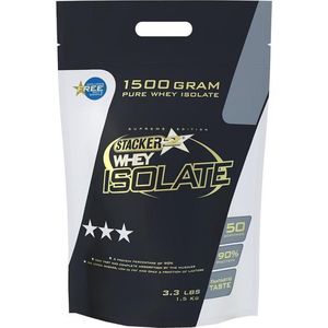 Stacker 2 Whey Isolate Aardbei shake - 1,5 kilo - Voedingssupplement