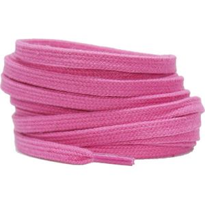 Platte katoenen veters 6mm Roze 120cm - sneakers