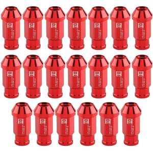 20 Stuks Autoband Schroef Racing Wiel Aluminium Moer M12X1.5 - Paars Blauw Zwart Zilver - Rood .