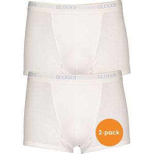 Sloggi Men Basic Short - heren boxers (2-pack) - wit - Maat: S