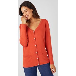 Damart - Cardigan met knopen, fijn tricot - - Roze - M