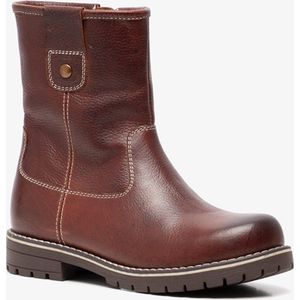 Hush Puppies gevoerde leren jongens boots bruin - Maat 32