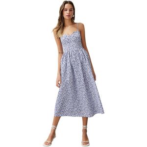 Trendyol Roze Bloemen Maxi Geweven Jurk Twoss24El00700