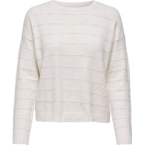 ONLY ONLKATIA LS STRUCT O-NECK CC KNT Dames Trui - Maat L