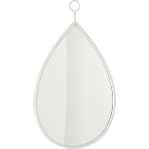 J-Line spiegel Drop - glas - wit - large - 45 x 74.5 cm