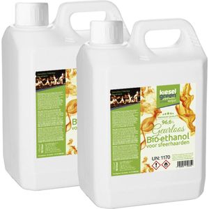 KieselGreen 20 Liter Bio-Ethanol Geurloos - Bioethanol 96.6%, Veilig voor Sfeerhaarden en Tafelhaarden, Milieuvriendelijk - Premium Kwaliteit Ethanol voor Binnen en Buiten