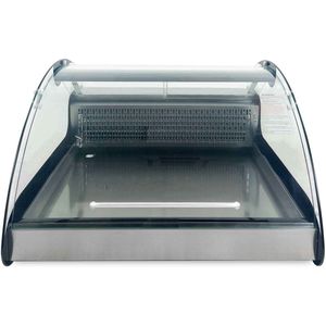 HCB® - Professionele Horeca Opzet koelvitrine - 118 liter - 230V - RVS / INOX Gebaksvitrine - 90x70x40.5 cm (DxBxH) - 65 kg - 3584