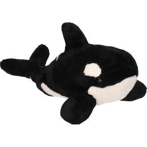 Pluche zwart/witte orka knuffel 36 cm - Orka zeedieren knuffels - Speelgoed voor kinderen