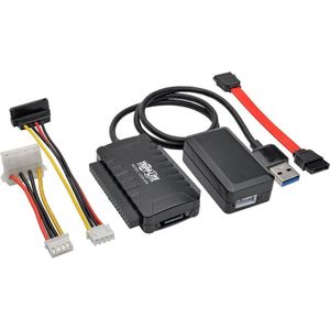 Tripp-Lite U338-06N USB 3.0 SuperSpeed to SATA/IDE Adapter with Built-In USB Cable, 2.5 in., 3.5 in. and 5.25 in. Hard Drives TrippLite