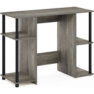 Compact Computerbureau - modern design - 1 stuk - Frans eiken/zwart
