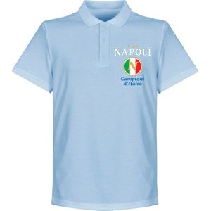 Napoli Campioni Polo Shirt - Lichtblauw - M