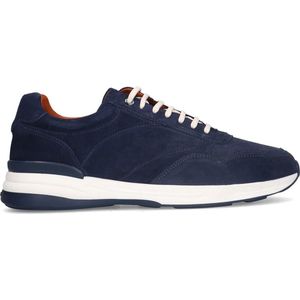 Van Lier - Heren - Blauwe suède sneakers - Maat 46