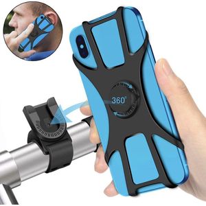 Afneembare Mobiele Telefoon Houder voor op je Fiets | Geschikt voor elk toestel |Afneembaar | Houder Telefoon | Extra Stevig | Smartphone houder | Stuur houder | 360 graden draaibaar | Motor | Racefiets | Zwart