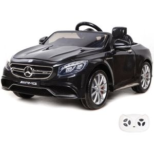 Mercedes S63 AMG Elektrische Kinderauto - Accu Auto - Sterke Accu - Afstandbediening - Zwart