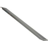 Datona® - Aluminium Oprijplaat - 200 cm - Gebogen Uiteinde - Lichtgewicht - Antislip - Zilver