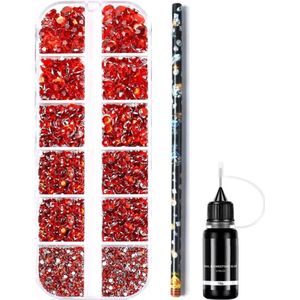Goodbitz® - Rhinestones - 3-delig - Rhinestones steentjes - Strass steentjes - Strasssteentjes - Steentjes diamantjes - Steentjes decoratief - Steentjes nagels - Plak diamantjes - Plaksteentjes