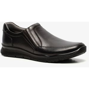Hush Puppies leren heren instappers zwart - Maat 46 - Uitneembare zool