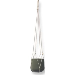 Plantenhanger Zonder Kwast - Gebroken Wit - 100 cm - Katoen - Let op: Excl. Pot- Gebroken Wit - Wit - Macramé - Handgemaakt in Nederland - Inclusief Verzendkosten