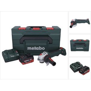 Metabo WPB 18 LT BL 11-125 Quick accu haakse slijper 18 V 125 mm borstelloos + 1x oplaadbare accu 5,5 Ah + lader + metaBOX