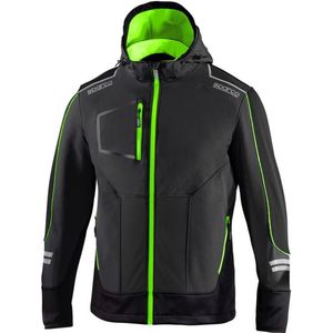Sparco Tech Softshell Jas - Sportief, Winddicht en waterafstotend | grijs-groen / s | Softshell Jassen | 02412GSVF1S