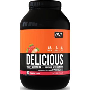 QNT Delicious Whey Protein EiwitpoederEiwitshake|Aardbei 908 gram