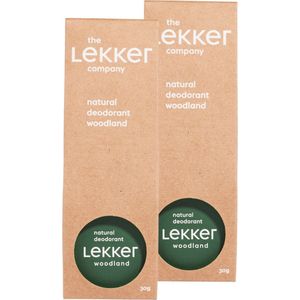 The Lekker Company deodorant crème woodland duoverpakking