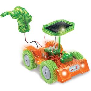 POWERplus Grasshopper Hybride Dynamo en Solar Eduactief Speelgoed | Hybride Energie Speelgoed Auto | Handmatige en stroom op zonne-energie
