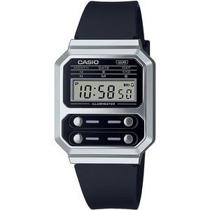 Casio Casio Collection Vintage A100WEF-1AEF Horloge - Kunststof - Zwart - Ø 36 mm