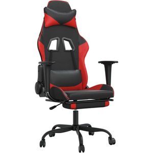 vidaXL-Massage-gamestoel-met-voetensteun-kunstleer-zwart-en-rood