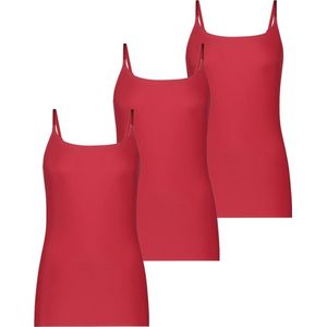 Ten Cate Secrets Spaghetti Top - 3-pack - Rood - Maat L - Naadloos ondergoed Dames