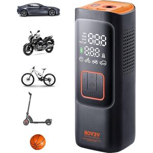 Draagbare luchtcompressor met 7800mAh batterij - Elektrische luchtpomp 160PSI - Draadloze slimme luchtpomp met LCD-manometer en LED-licht