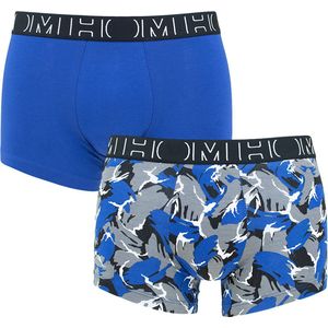 HOM 2P boxers brian camo blauw - S