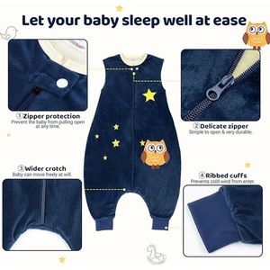 Katoenen baby wrap - babyslaapzak kleine kinderen het hele jaar door slaapzak, pyjama voor jongens en meisjes : M/ 3-5 Years