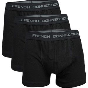 French Connection boxershorts 3pack zwart TGISA, maat S