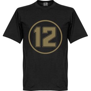 Senna 12 Retro T-Shirt - Zwart  - XXXXL