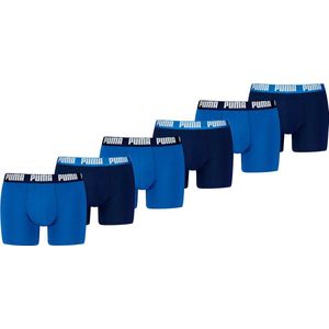 Puma Boxershorts Everyday Basic - 6 pack Blauwe heren boxers - Heren Ondergoed - True Blue - Maat XL