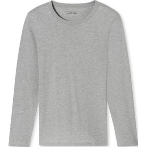 SCHIESSER Mix+Relax T-shirt - heren shirt lange mouw van biologisch katoen grijs-melange - Maat: S