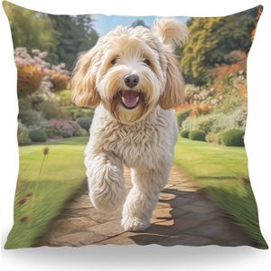 Kussen - Huisdier Portret - Labradoodle 1 - 40 cm