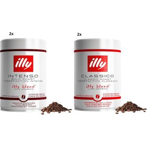 Illy- Koffiebonen - Proefpakket - 100% Arabice - 4 x 250g