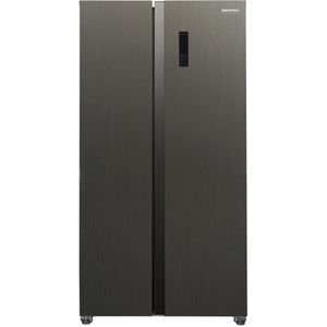 MPM Amerikaanse Side-by-Side Koelkast – 559 Liter – Full No Frost – LED Touch Display – 39 dB – Superkoelen & Supervriezen – Antraciet