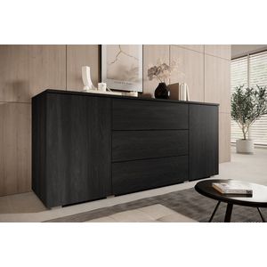 Meubella - Dressoir Pure - 150 cm - Zwart eiken