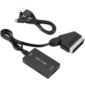 SCART naar HDMI Adapter - Omvormer - SCART Kabel en HDMI Kabel - Video Adapter - SCART naar HDMI Converter - Plug & Play - Full HD 1080P