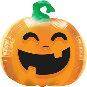 Folat - Folieballon Halloween Pompoen (56 cm) - Halloween - Halloween Decoratie - Halloween Versiering - Halloween Ballonnen