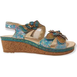 Laura Vita Sandaal Facscineo 42 SO5187-43 Turquoise Blauw