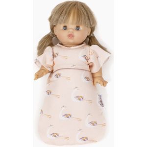 Minikane slaapzak Pauwen met mouwtje voor poppen 34cm (Excl. Pop!)