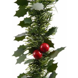 3x Kerst hulst folie slingers 270 cm - Kerstslingers - Kerstversieringen