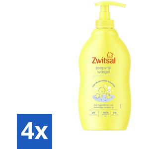 Zwitsal - Babyverzorging - Zeepvrije Wasgel - Voor de Gevoelige Babyhuid - 400 ml - Voordeelverpakking - 4 stuks