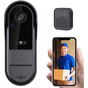 Slimme Video Deurbel met Camera – Full HD 1080p | Nachtzicht | 2-Weg Audio | Draadloze Smart Deurbel met App
