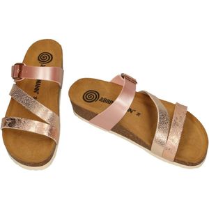 Dr Brinkmann -Dames - roze-goud metallic - slippers & muiltjes - maat 36