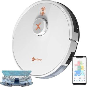 BLACK FRIDAY DEAL - Neatsvor X600pro - Robot Stofzuiger - 6000Pa Nat en Droog - Smart Home - Mop Sweep Stof, App, Wifi, Laser Navigatie, Wit